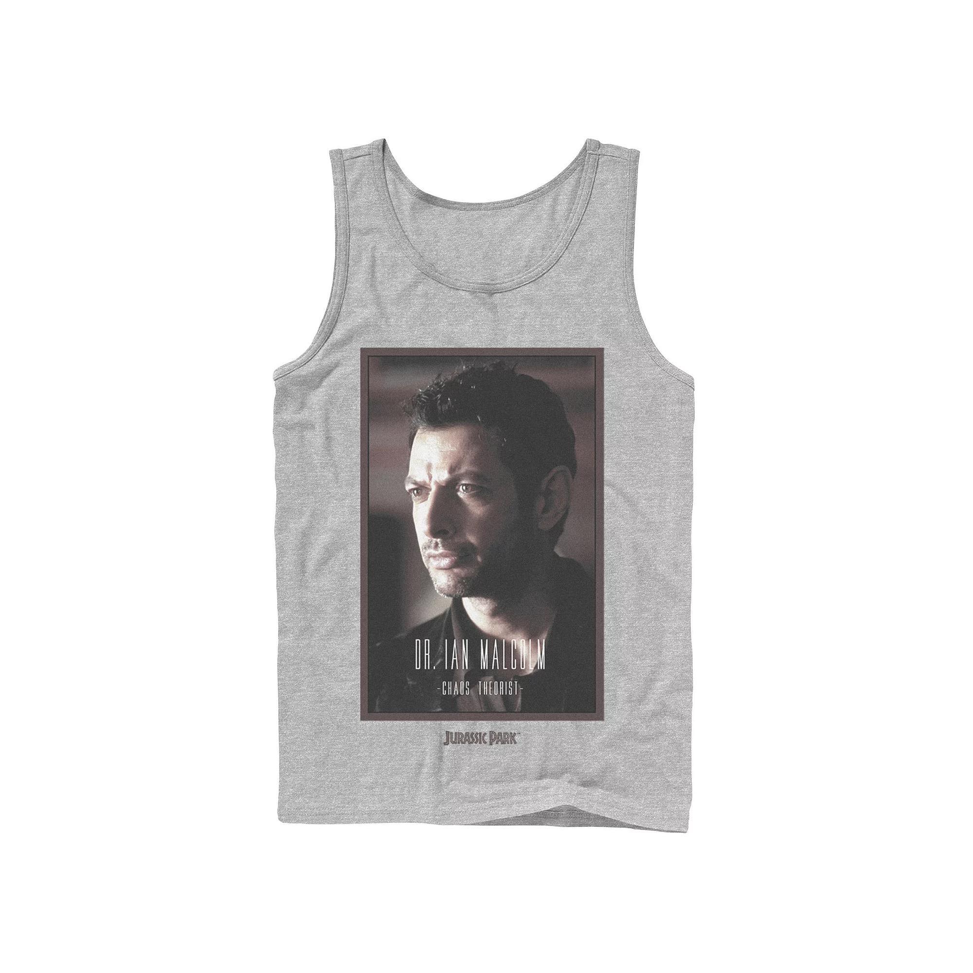Men's Jurassic Park Dr. Ian Malcolm Chaos Theorist Graphic Tank Top,  Product Image