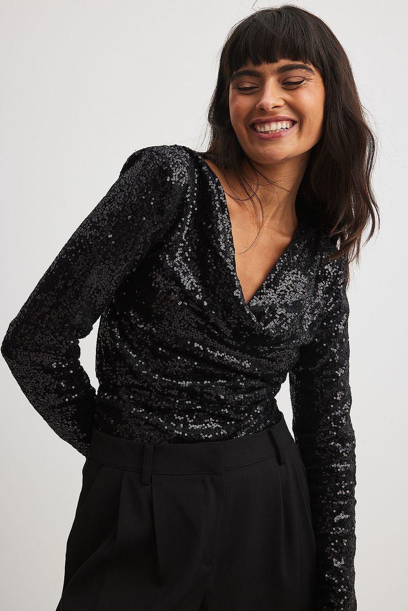 Waterfall Velvet Sequin Top Product Image