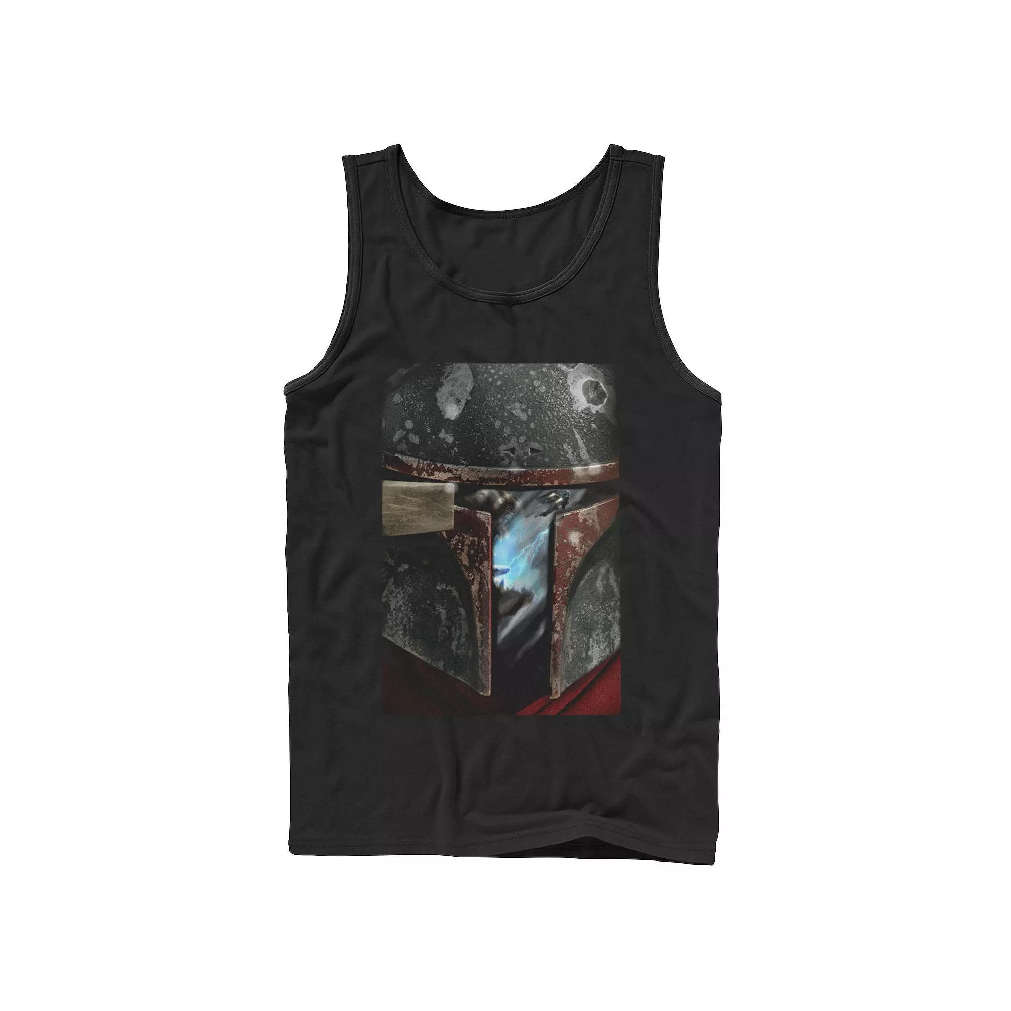 Men's Star Wars The Mandalorian Cobb Vanth Boba Fett Helmet Tank Top,  Product Image