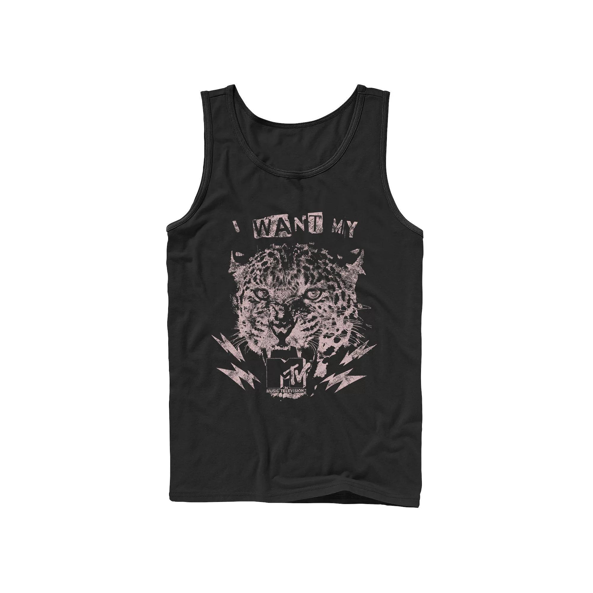 Men's MTV I Want My MTV Cheetah Stamp Tank Top, Boy's,  Product Image