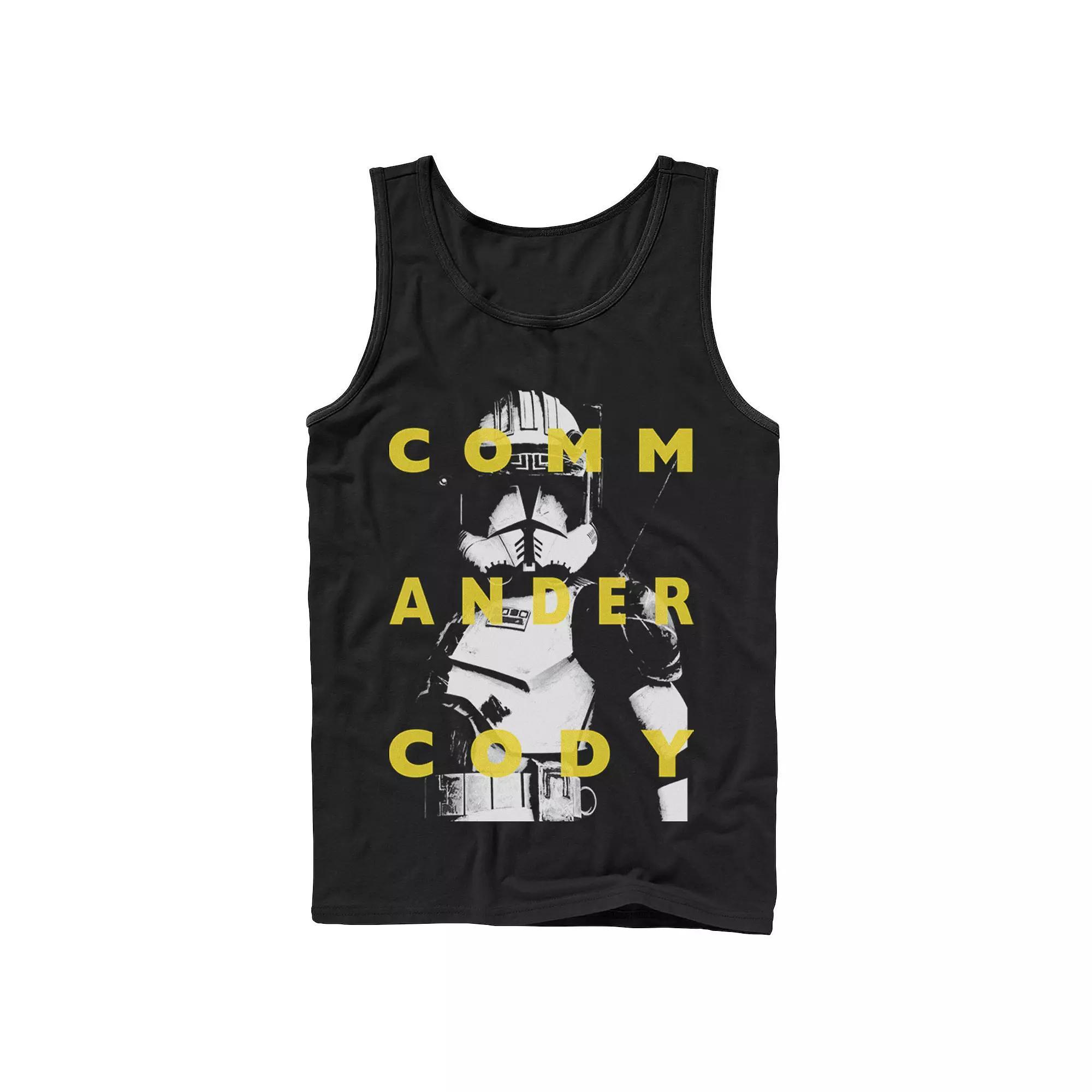 Men's Star Wars: Clone Wars Commander Cody Text Overlay Tank Top,  Product Image