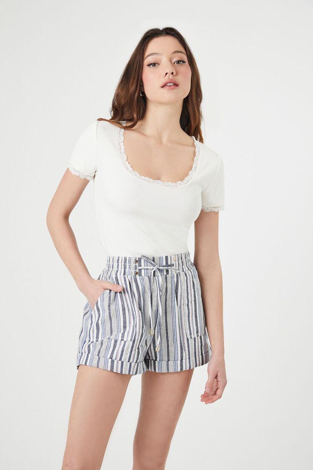 Striped Drawstring Shorts | Forever 21 Product Image