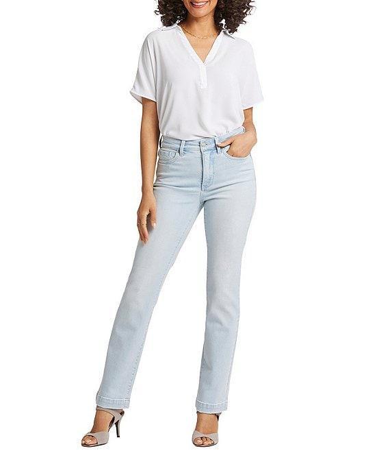 NYDJ Marilyn Straight Leg Deep Hem Jeans Product Image