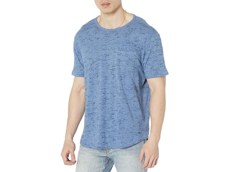 John Varvatos Cooper Slub Cotton Crew with Distress Screen Print K6053Z1 (Pigeon Grey) Men's Clothing Product Image