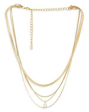 Ettika All the Chains 18K Gold Plated Layered Necklace, 13-15 Product Image