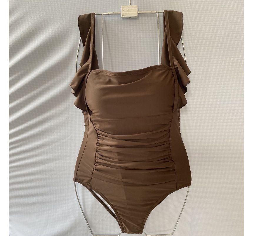 Ruffle Plain Swimsuit Product Image