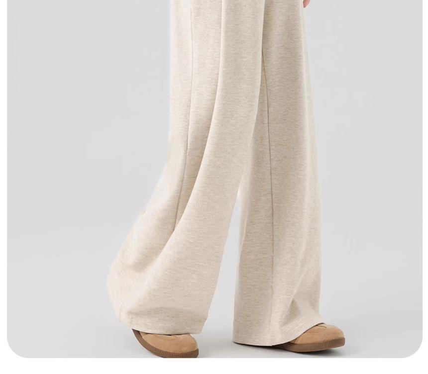 Maternity Mid Waist Plain Wide Leg Pants Product Image