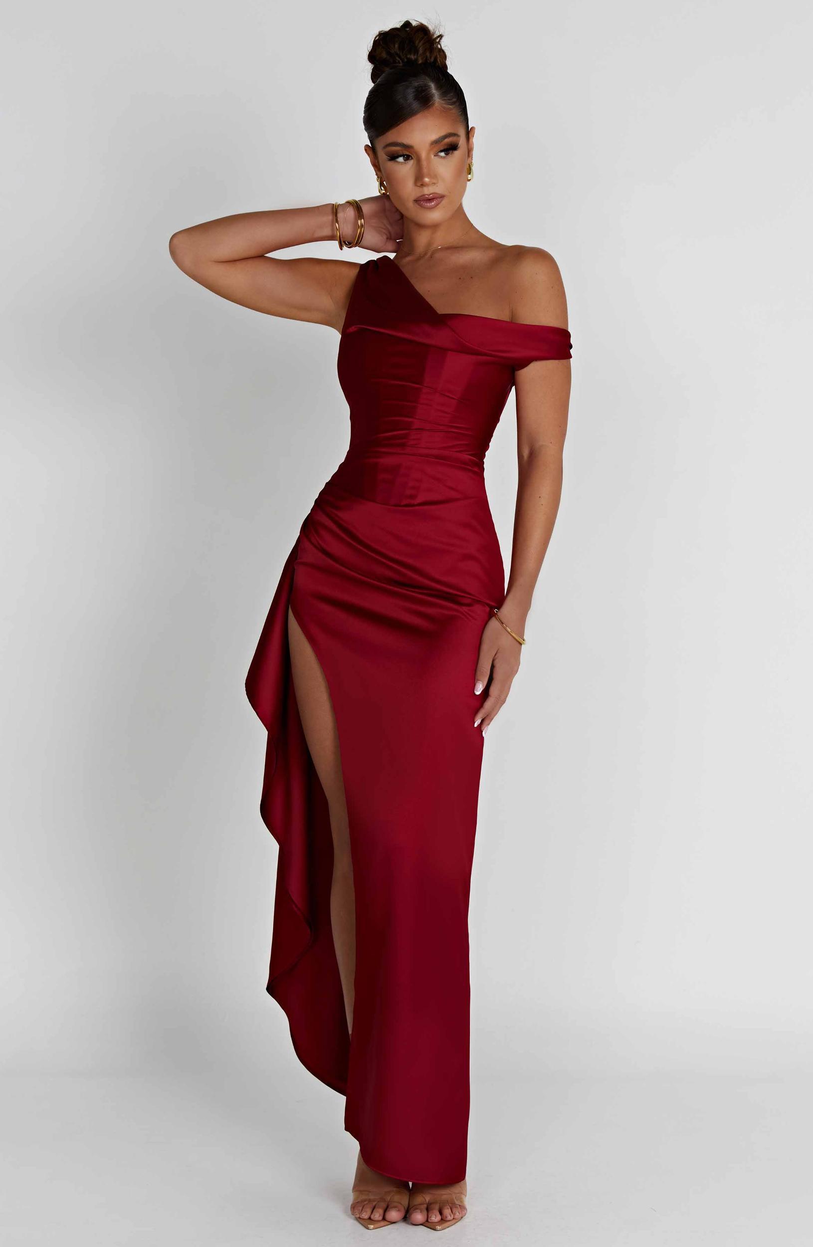 Juliene Maxi Dress - Wine Product Image