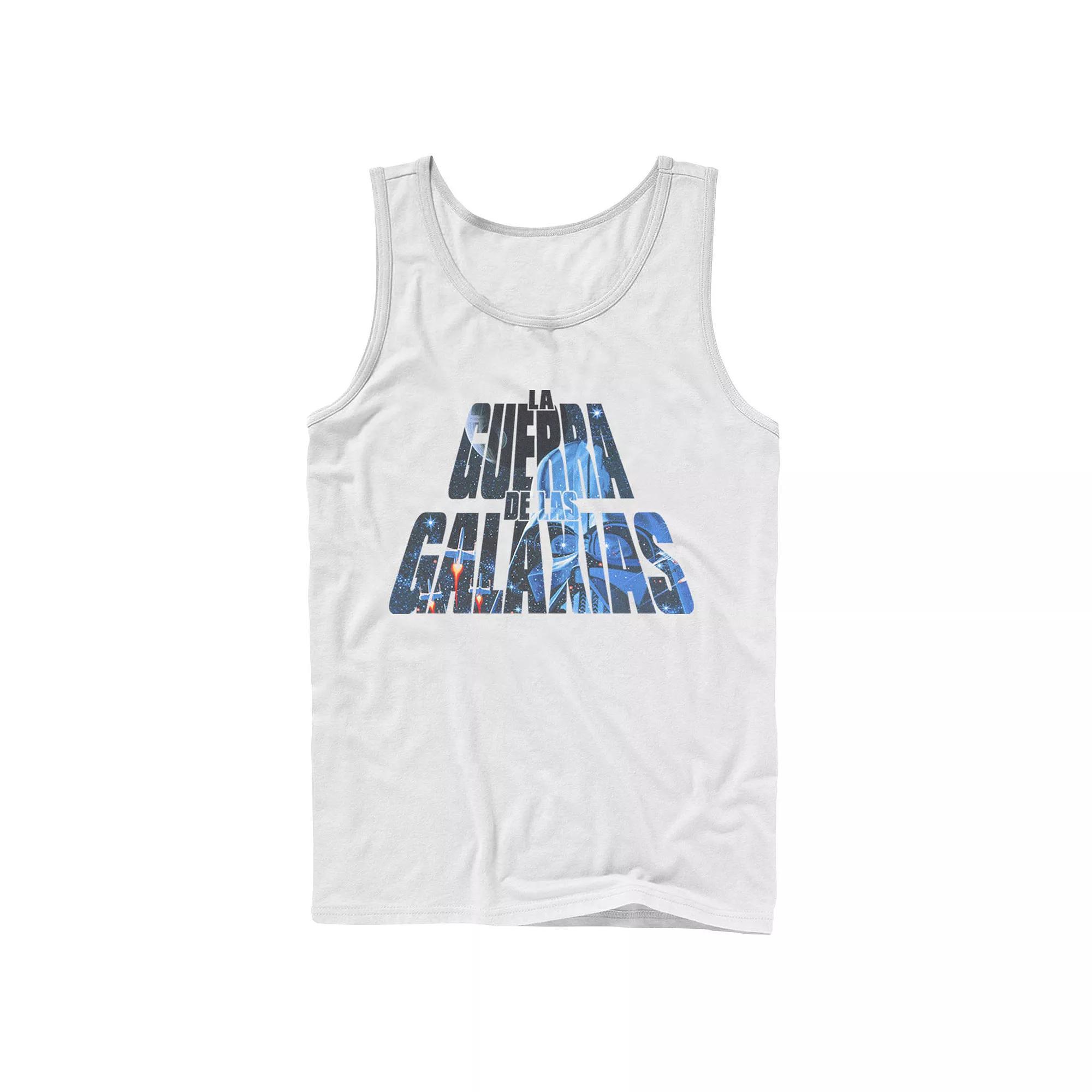 Men's Star Wars La Guerra De Las Galaxias Letter Fill Tank Top,  Product Image