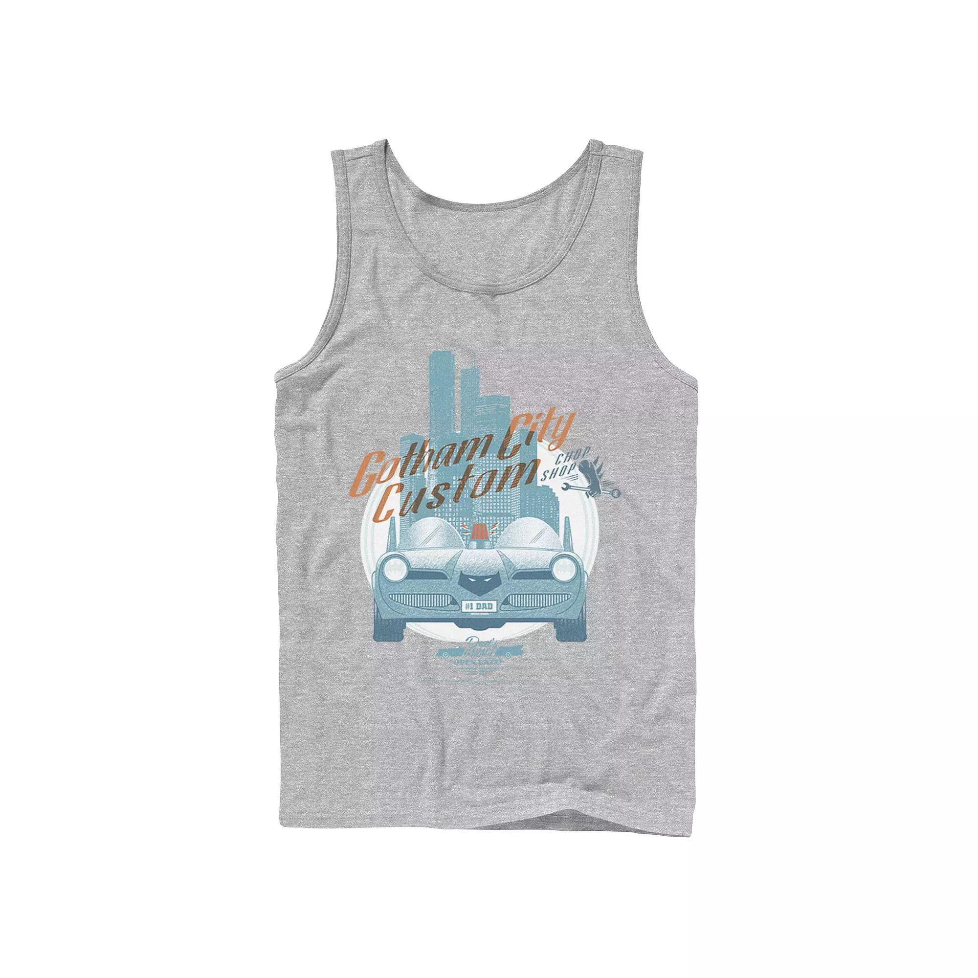 Men's DC Comics Gotham City Customs Shop Poster Tank Top,  Product Image
