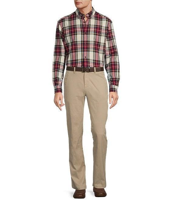 Roundtree & Yorke Long Sleeve Large Tartan Plaid Portuguese Flannel Sport Shirt Product Image