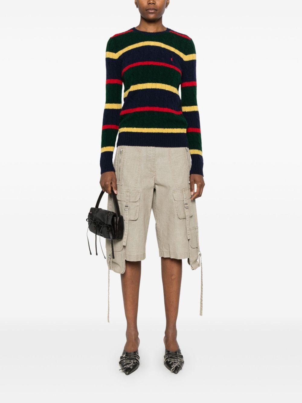 POLO RALPH LAUREN Julianna Sweater In Navy Multi Stripes Product Image