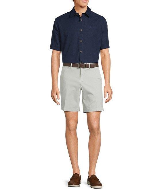 Roundtree & Yorke Casual Straight Fit Flat Front Printed 9#double; Inseam Shorts Product Image