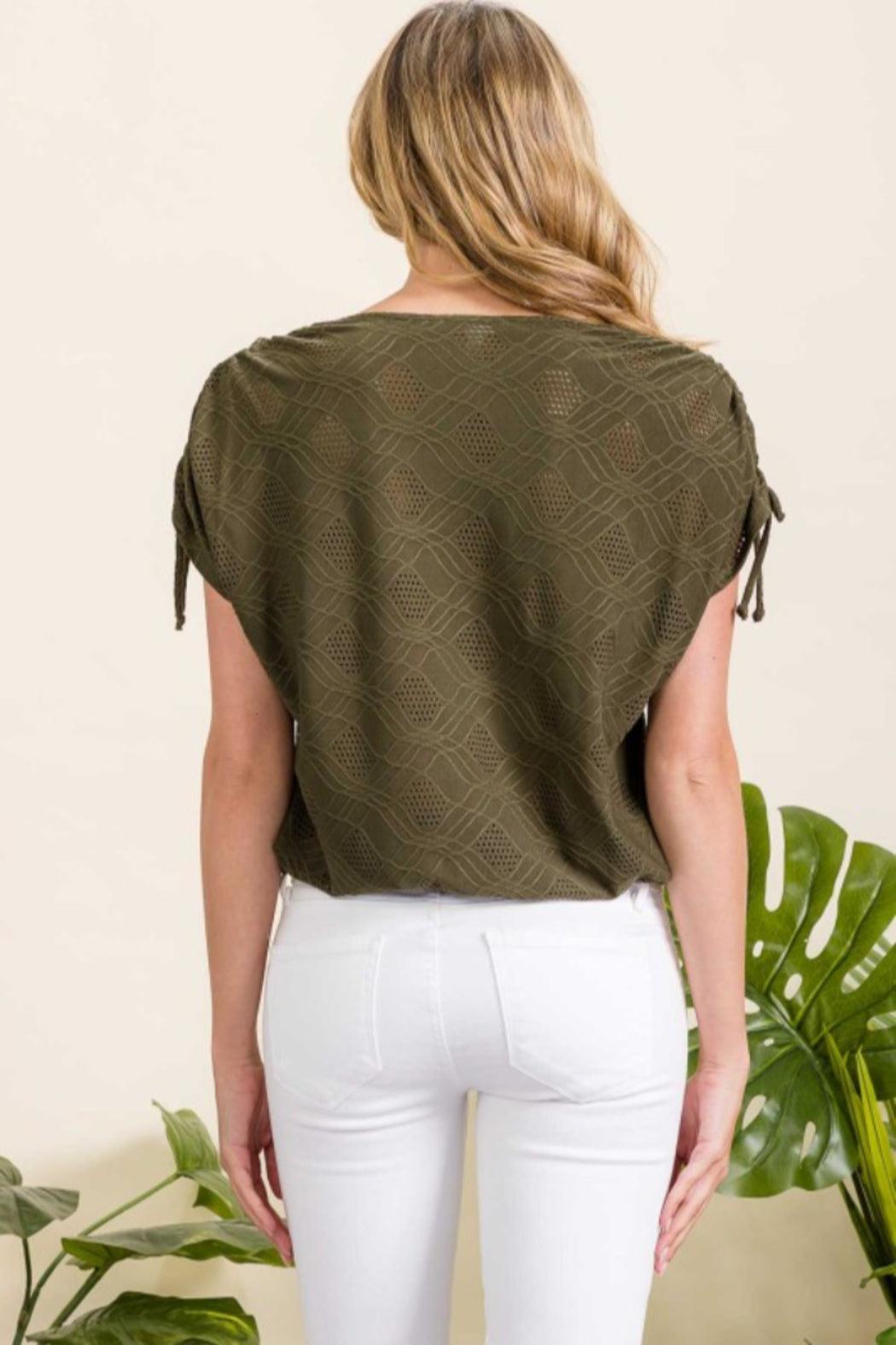 Ruched Shoulder Top Product Image