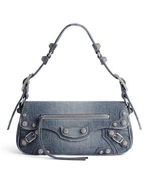 Womens Le Cagole Small Sling Bag Denim With Rhinestones Product Image