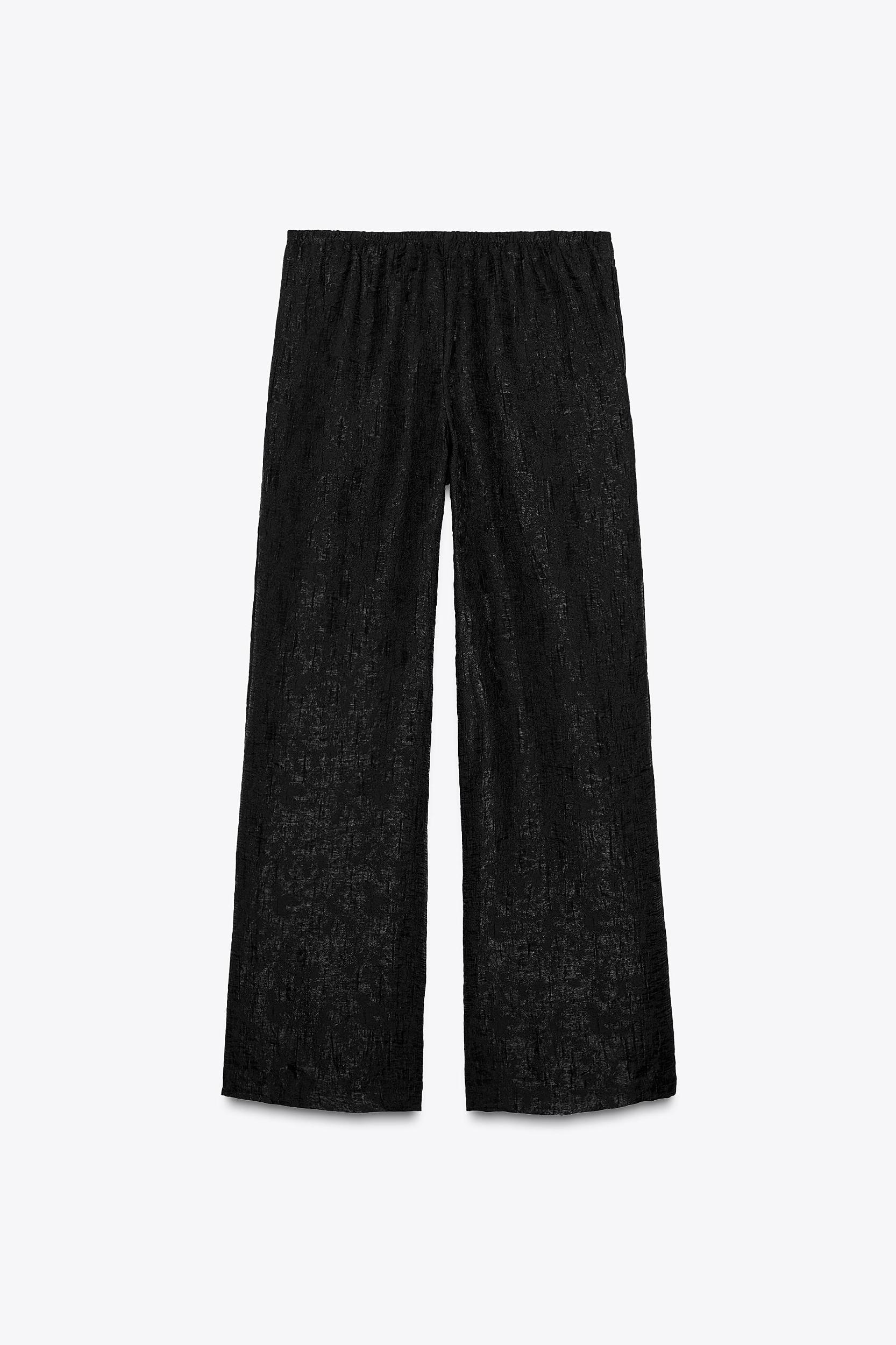 WRINKLED EFFECT ORGANZA PANTS Product Image