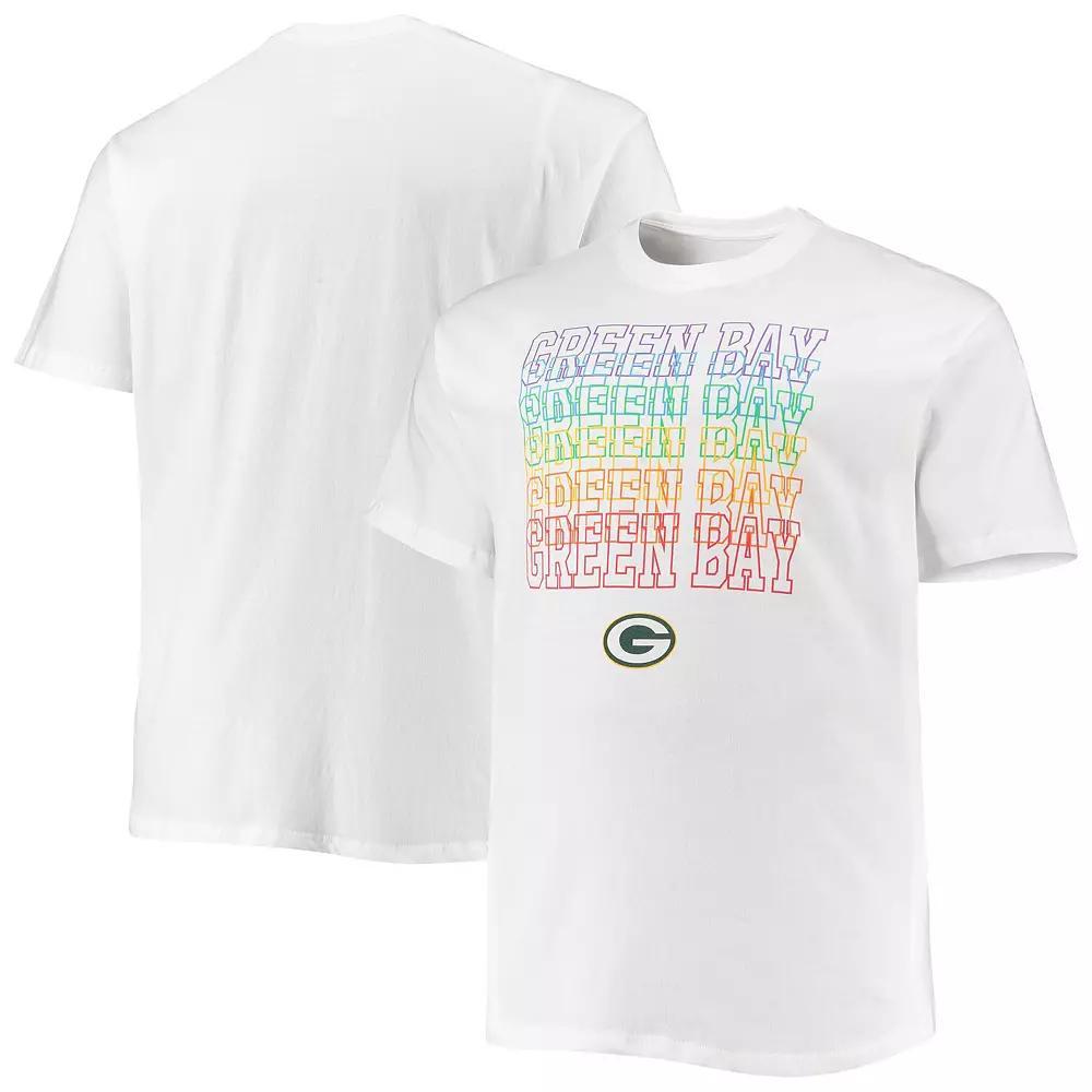 Men's Fanatics Branded White Green Bay Packers Big & Tall City Pride T-Shirt, Size: 2XB Product Image