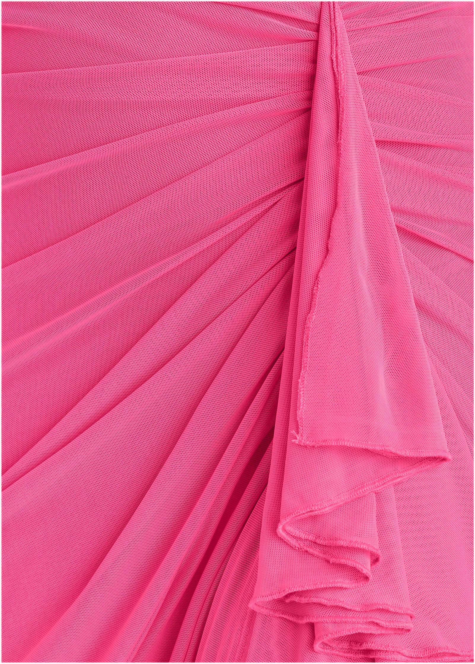 Side Ruffle Mesh Maxi - Pink Product Image