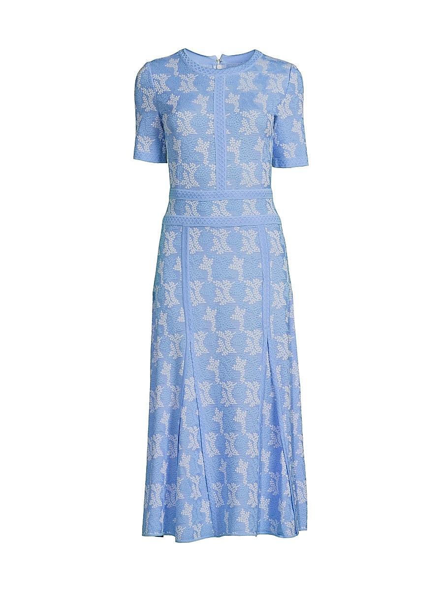 Womens Pleated Modern Fit & Flare Dress Product Image