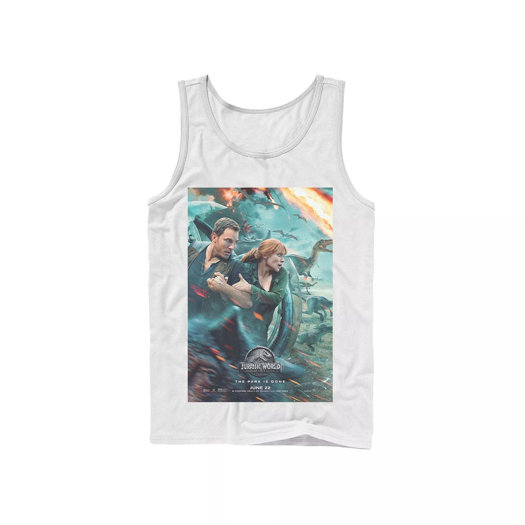 Men's Jurassic World Two Owen Claire Movie Poster Tank Top,  Product Image