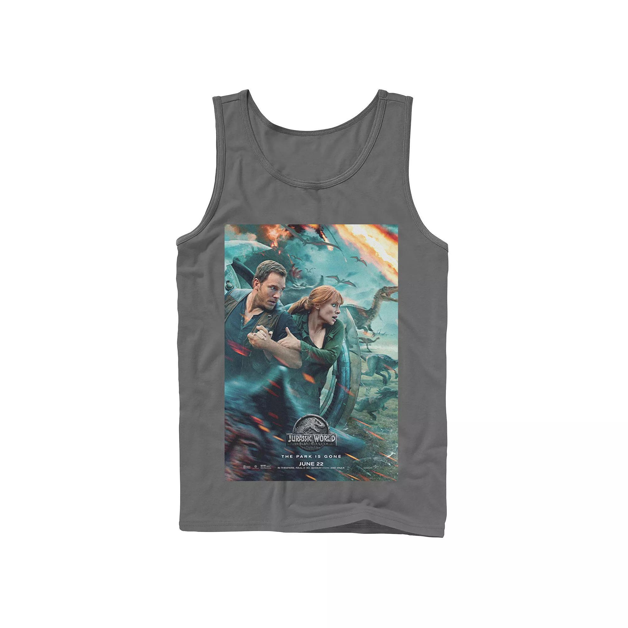 Men's Jurassic World Two Owen Claire Movie Poster Tank Top,  Product Image