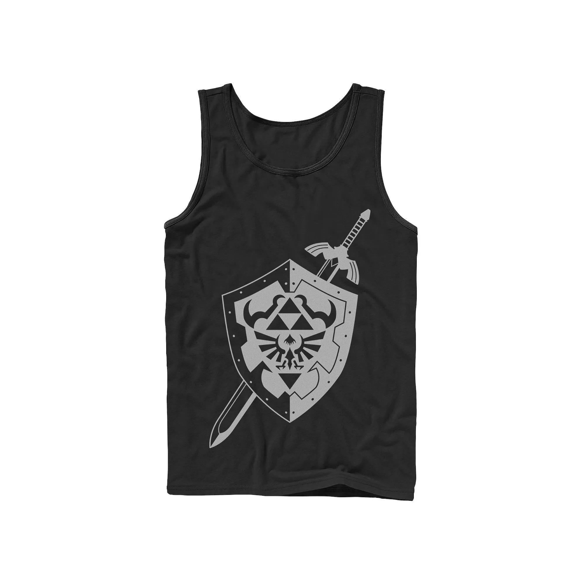 Men's Zelda Hylian Shield And Sword Tank Top,  Product Image