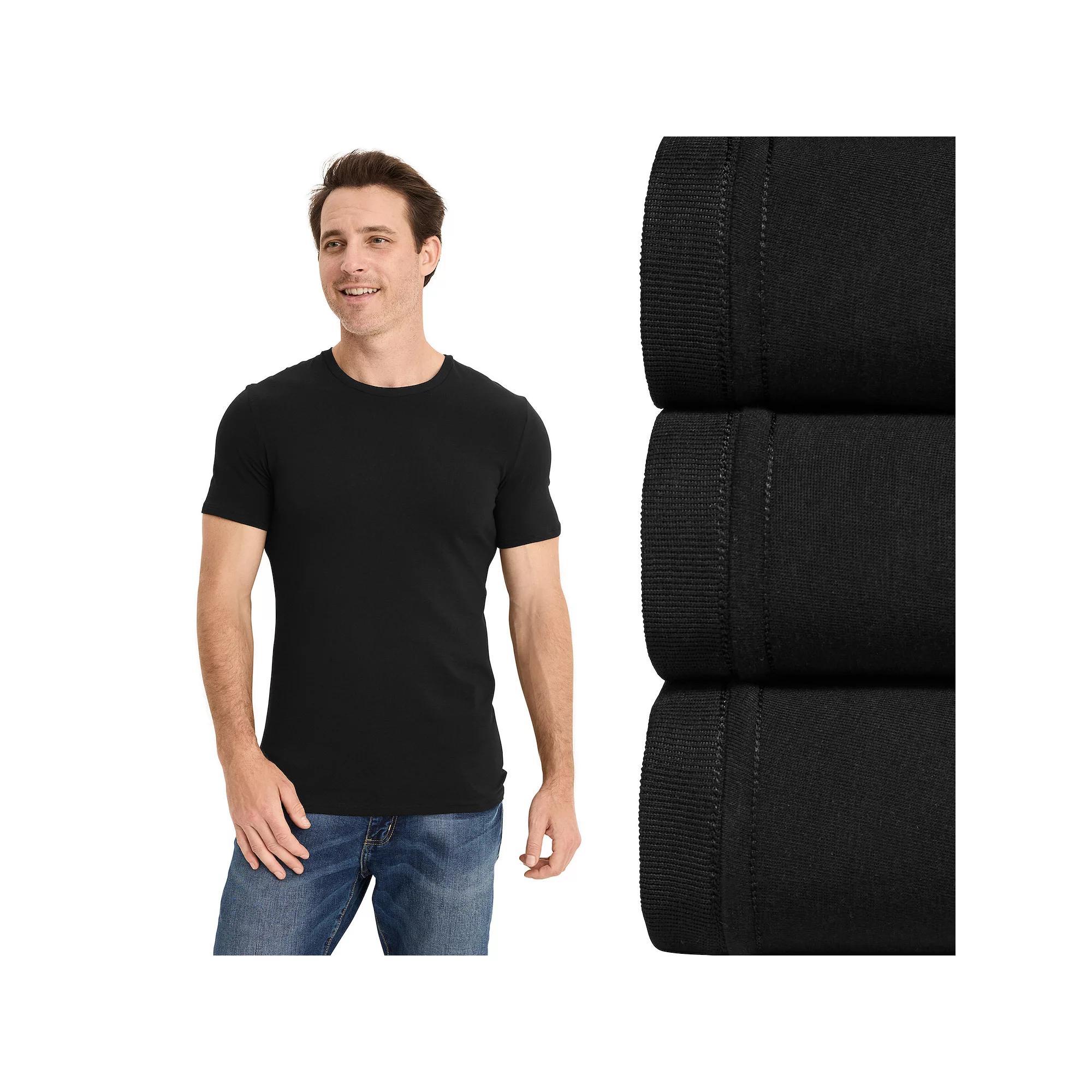 Men's Jockey® 3-Pack Smooth Fit Cotton Stretch Crew Neck Undershirt,  Product Image