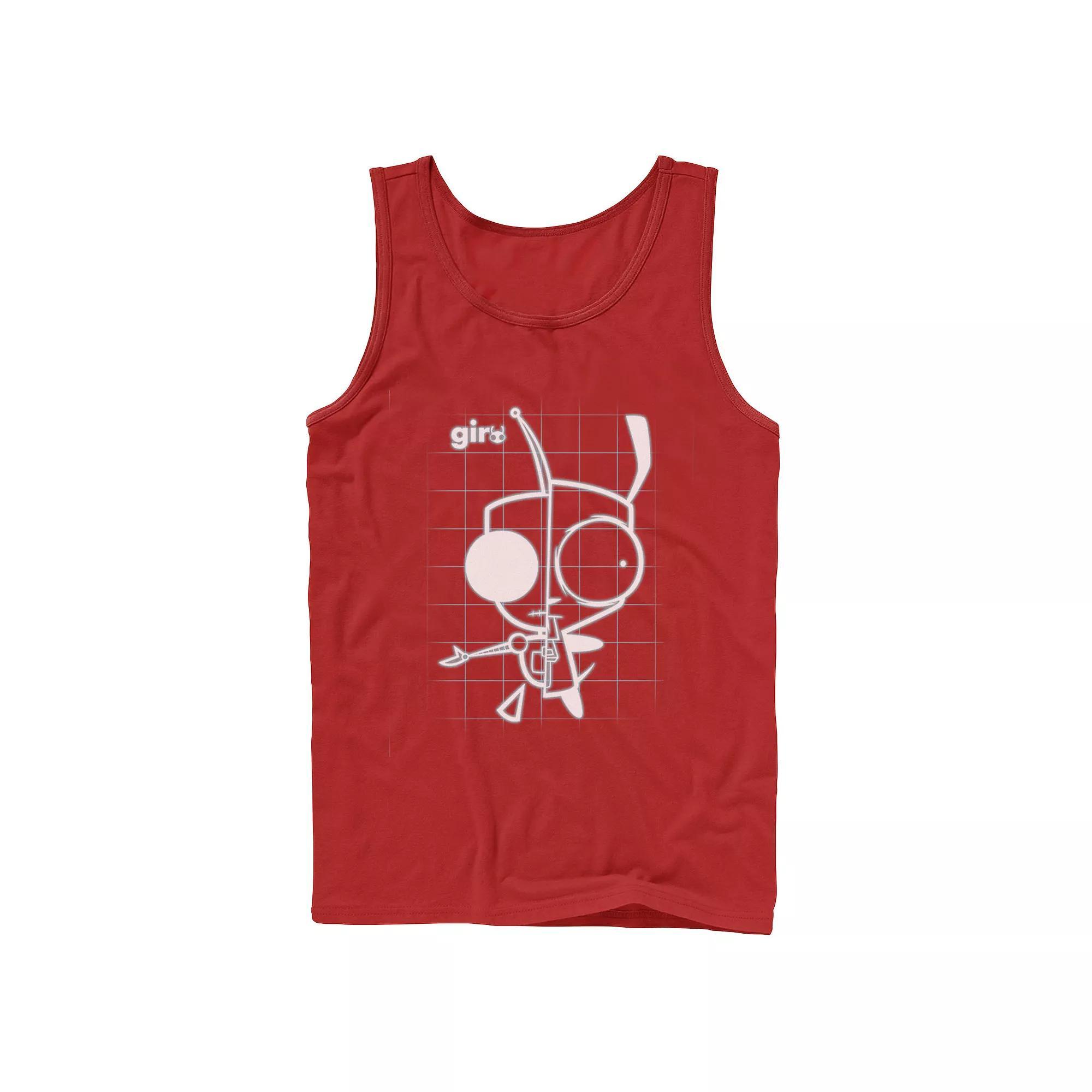 Men's Nickelodeon Invader Zim X-Ray Schematic GIR Graphic Graphic Tank Top,  Product Image