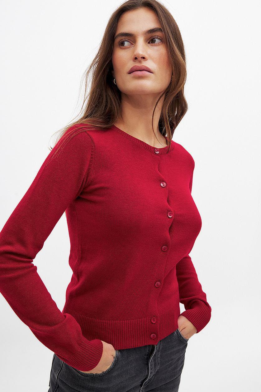 Knitted Button Detail Cardigan Product Image