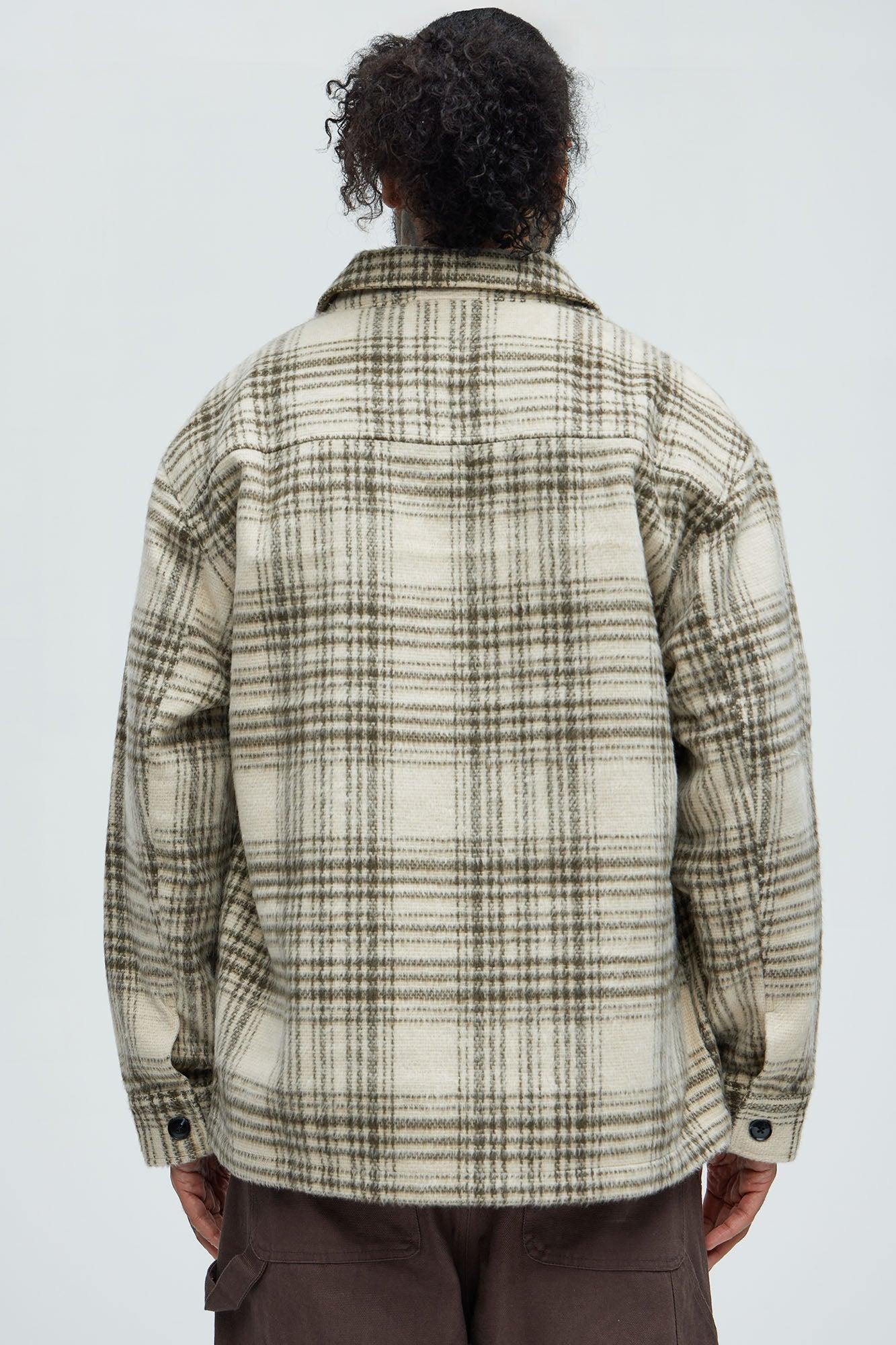 Agua Plaid Shacket - Cream/combo Product Image