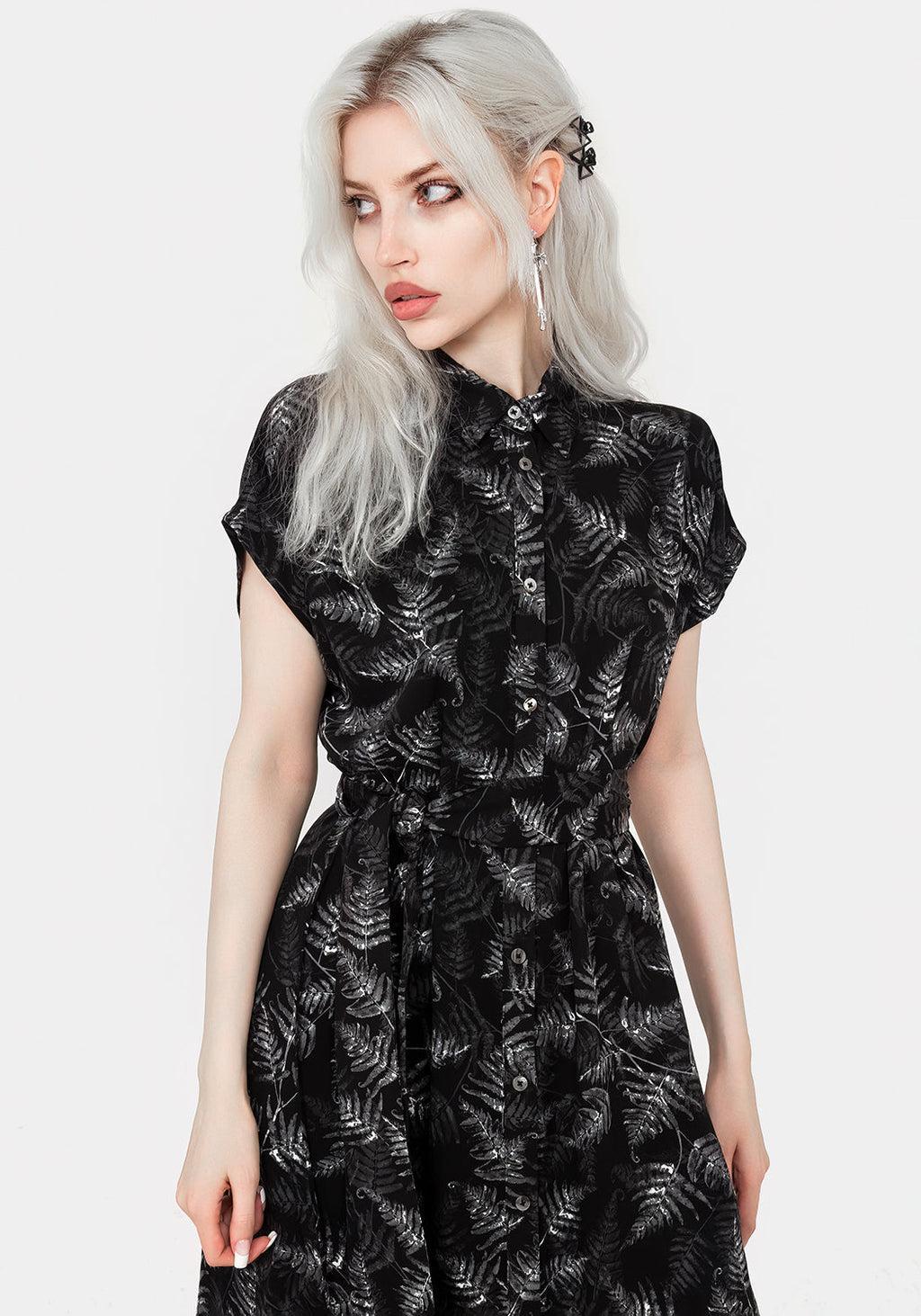 Bracken Tie Waist Midi Shirt Dress Product Image