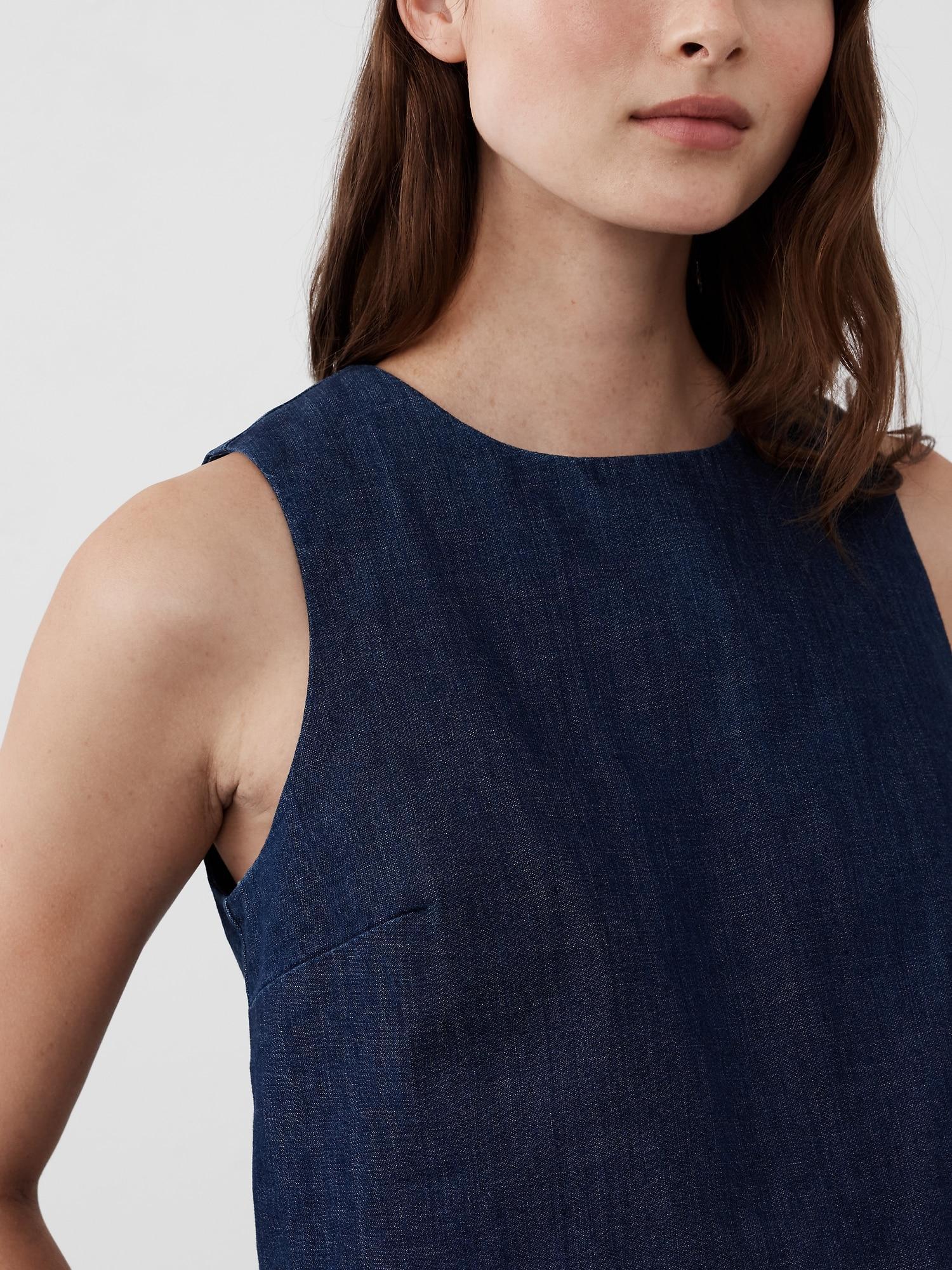 Cropped Denim Shell Product Image