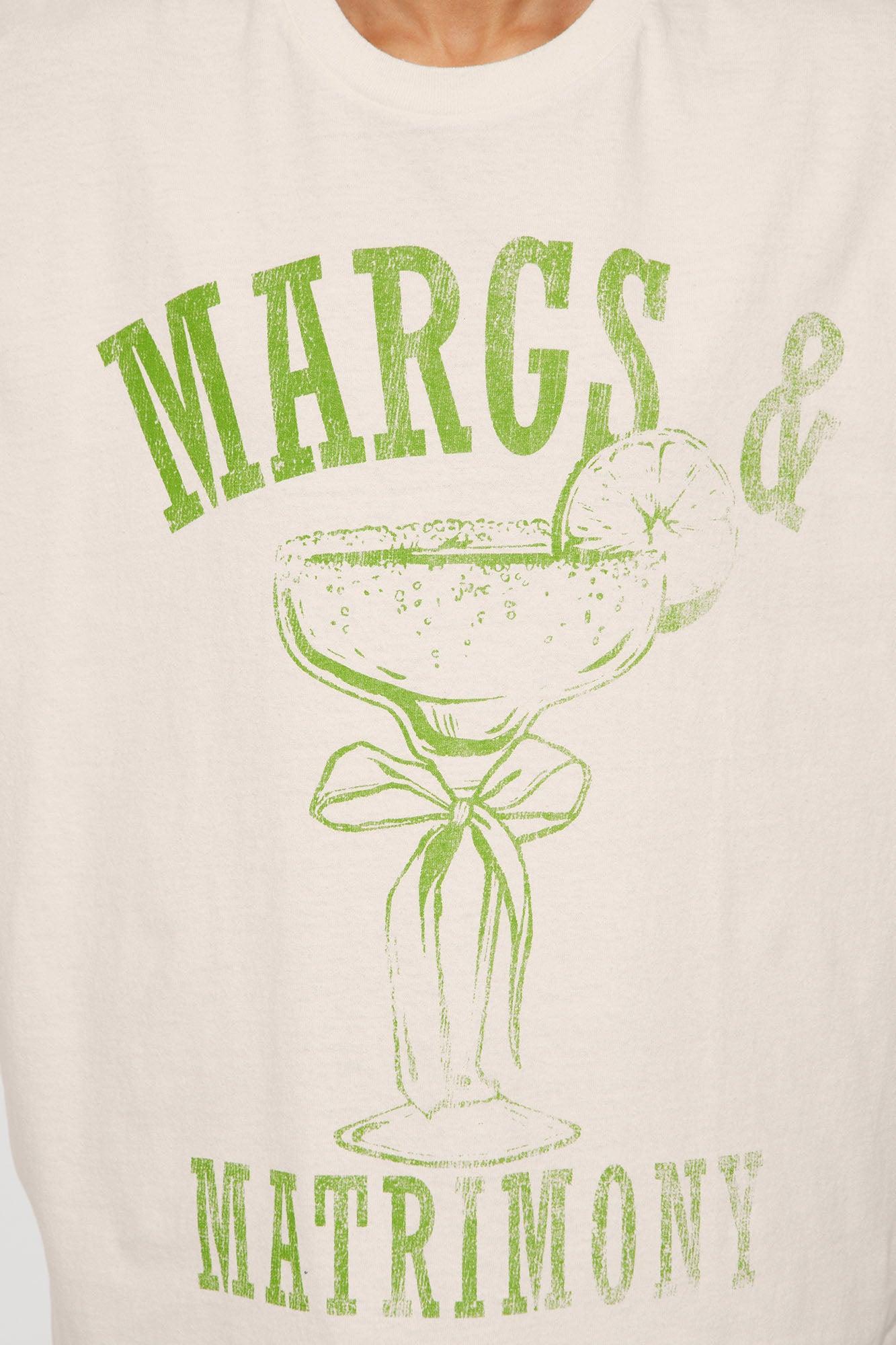 Margs & Matrimony Washed Oversized Tee - Natural Product Image
