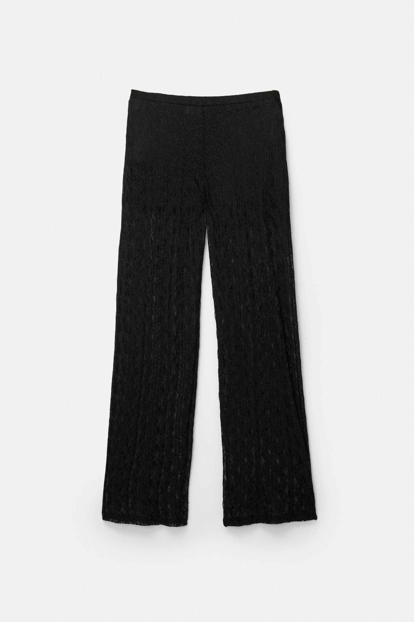 Wide-leg lace trousers Product Image