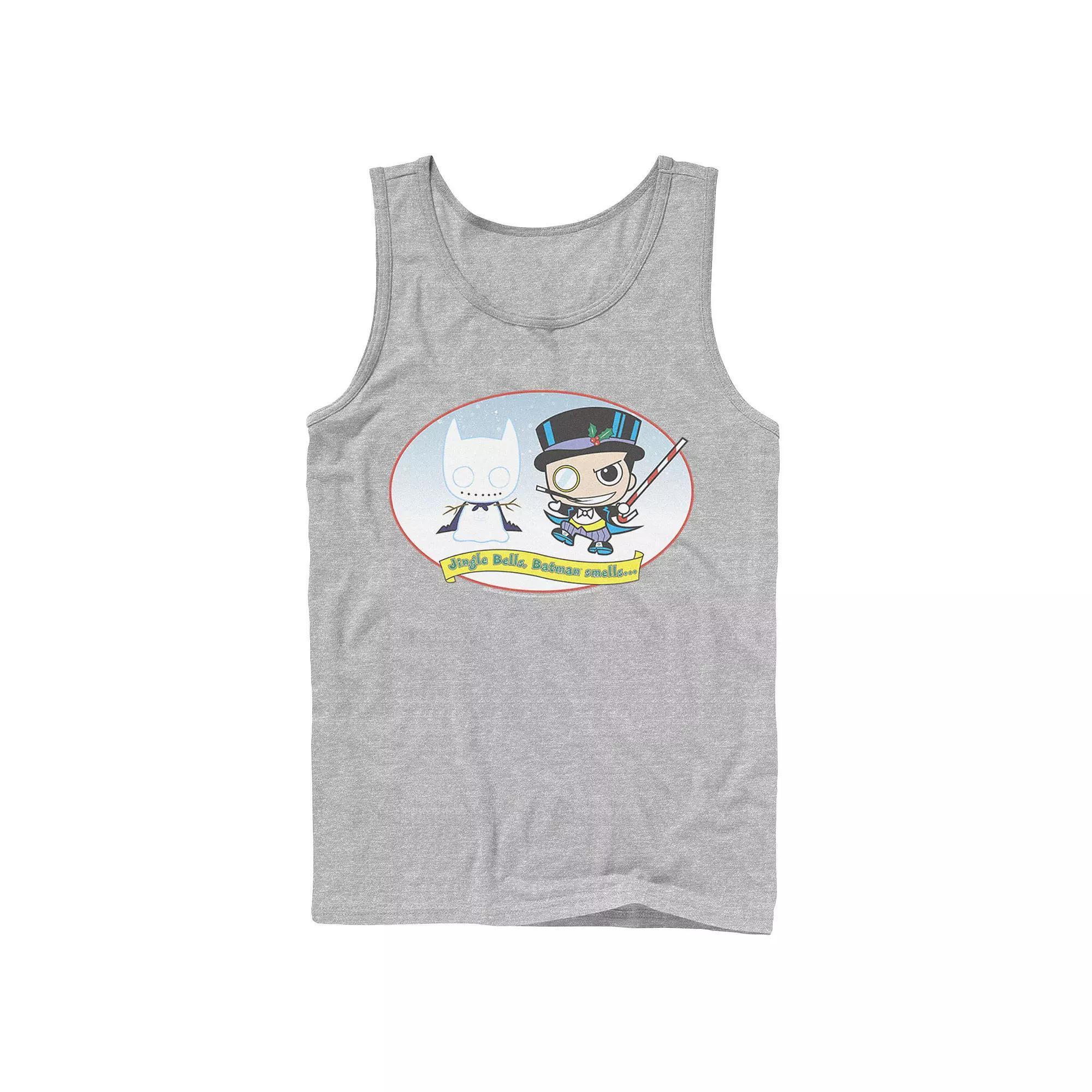 Men's DC Comics The Penguin Jingle Bells Batman Smells Christmas Tank Top,  Product Image