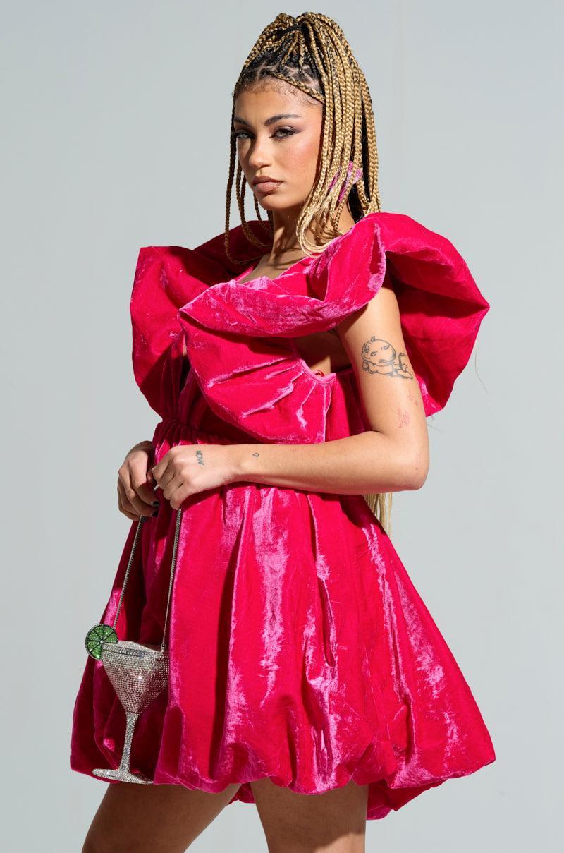 BELLE OF THE BALL VELVET MINI DRESS Product Image