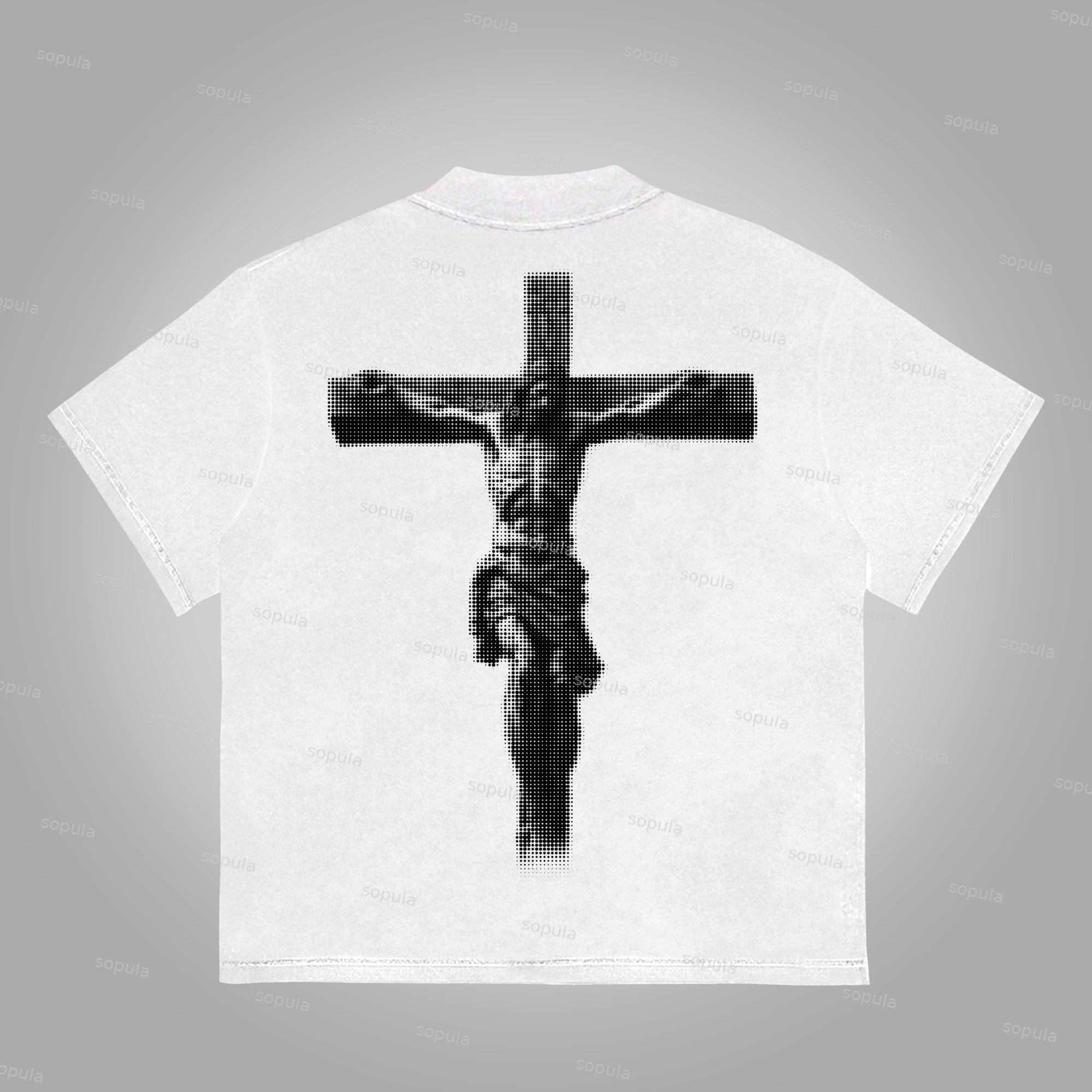 Sopula Jesus Outlet Printing Graphics Cotton T-Shirt Product Image