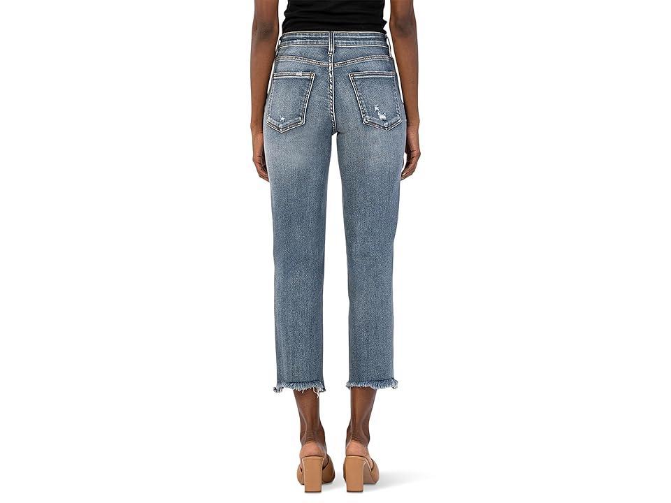 KUT from the Kloth Rachael High-Rise Fab Ab Mom-Fray Hem In Built (Built) Women's Jeans Product Image