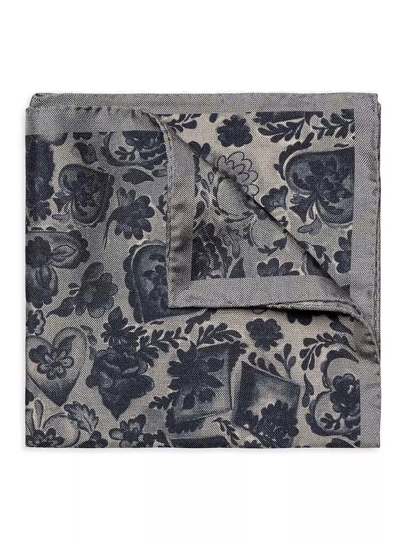 Floral Silk Pocket Square Product Image