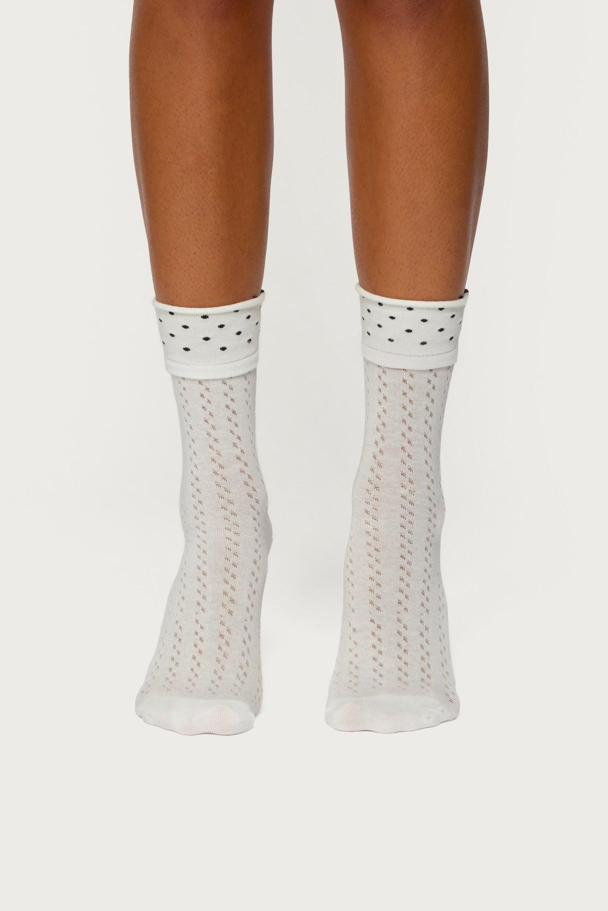 Pointelle Polka Dot Socks Product Image