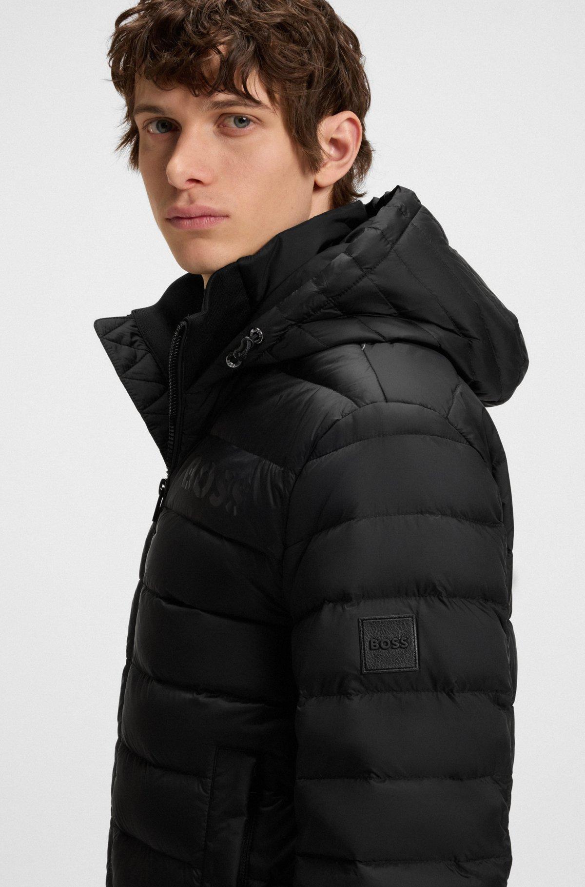 Water-repellent down jacket with tonal logo Product Image