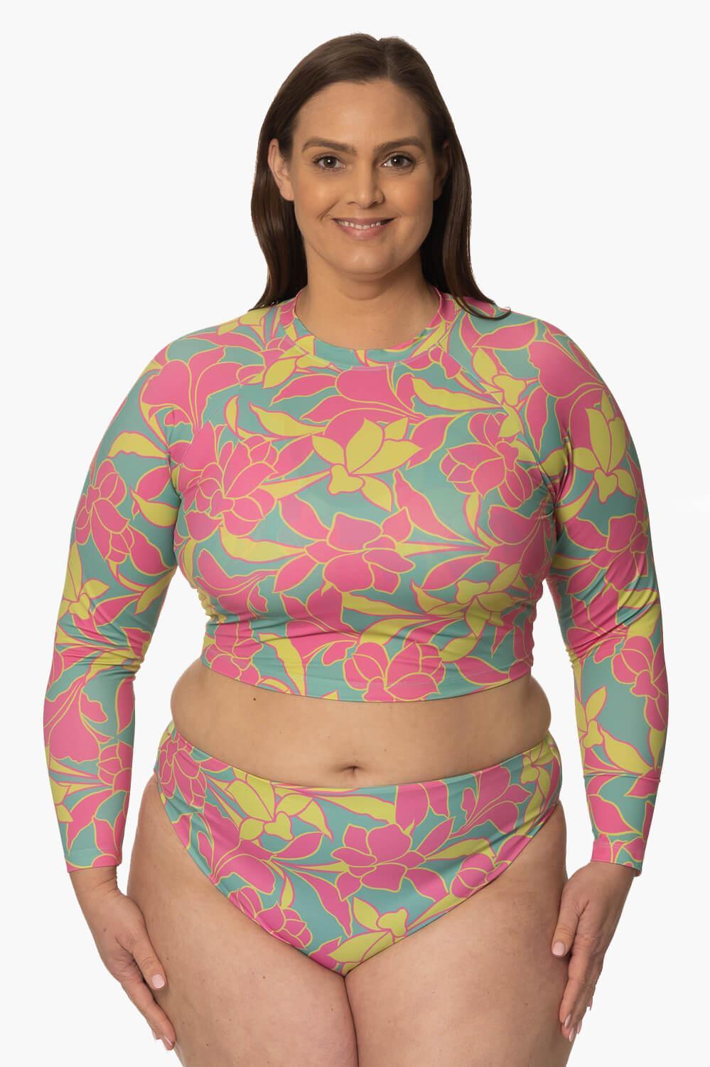 Moana Long Sleeved Crop Rashie - Treasure Island Female Product Image