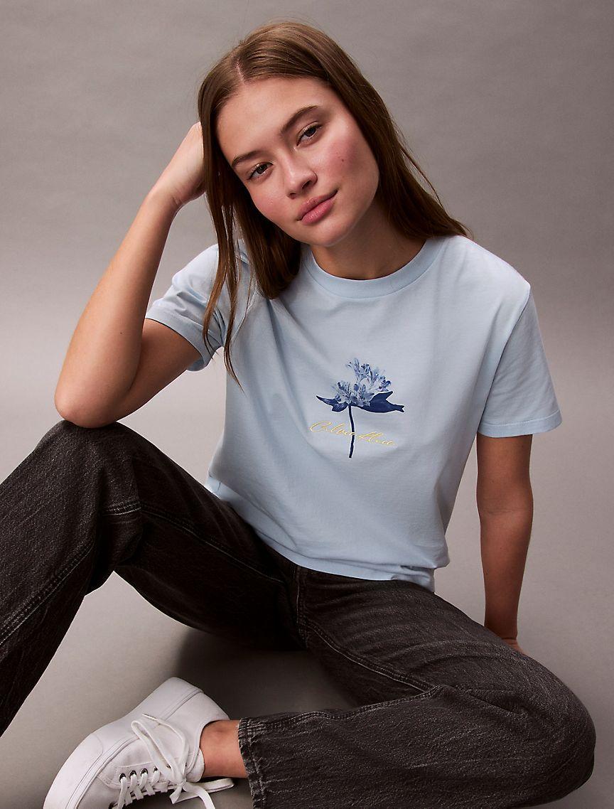 Logo Floral Graphic Classic T-Shirt  Product Image