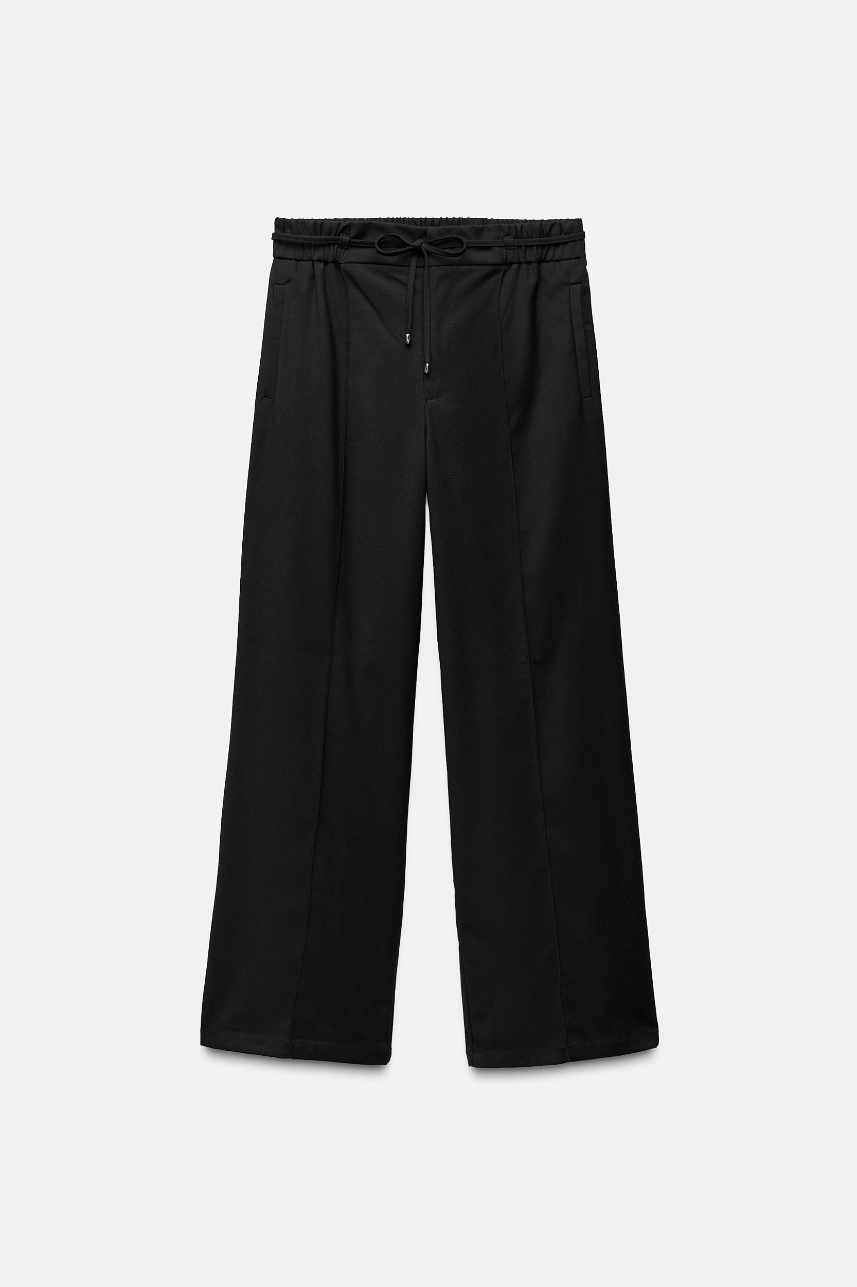 ELASTIC WAIST WIDE LEG PANTS Product Image