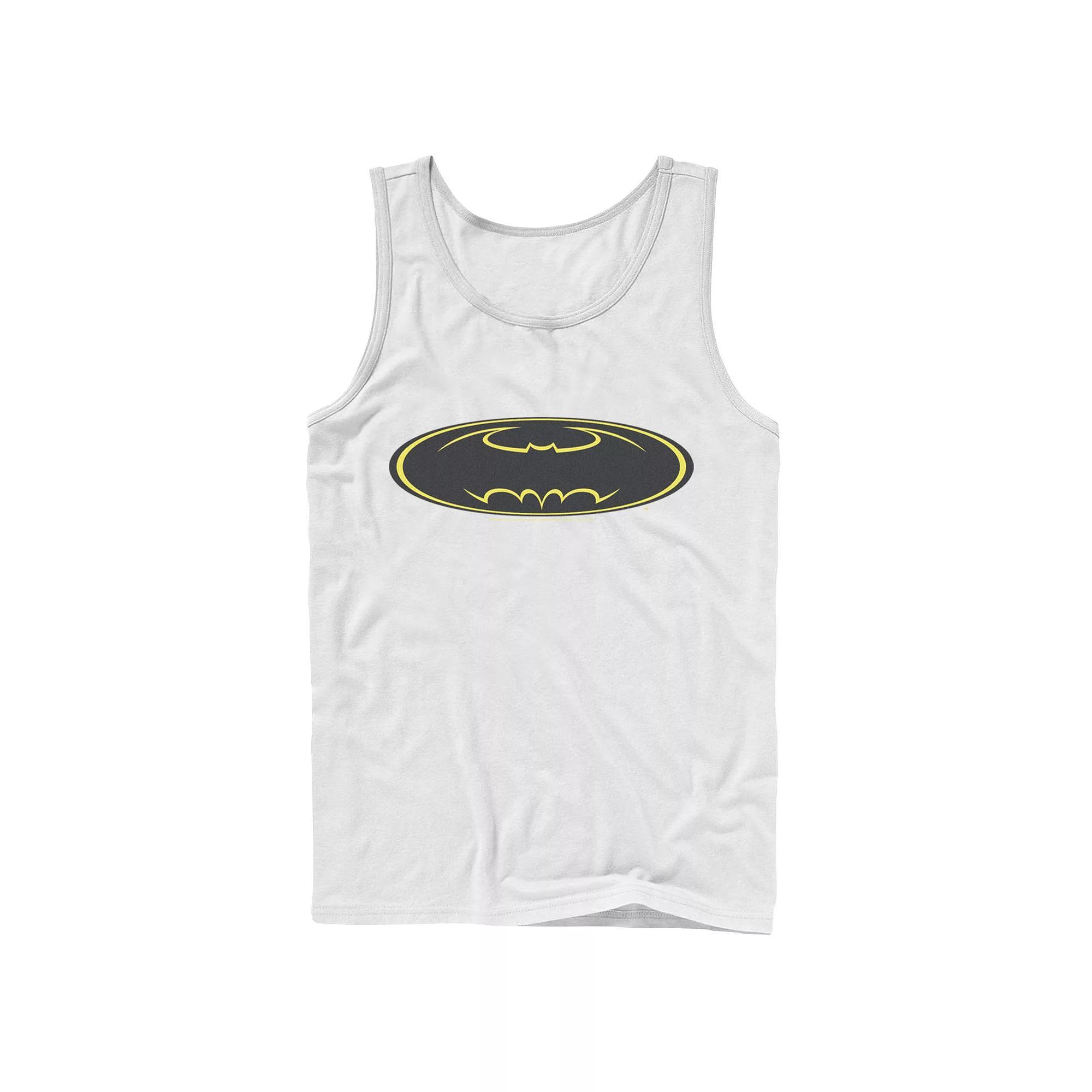 Men's DC Comics Batman Yellow Line Chest Logo Tank Top,  Product Image