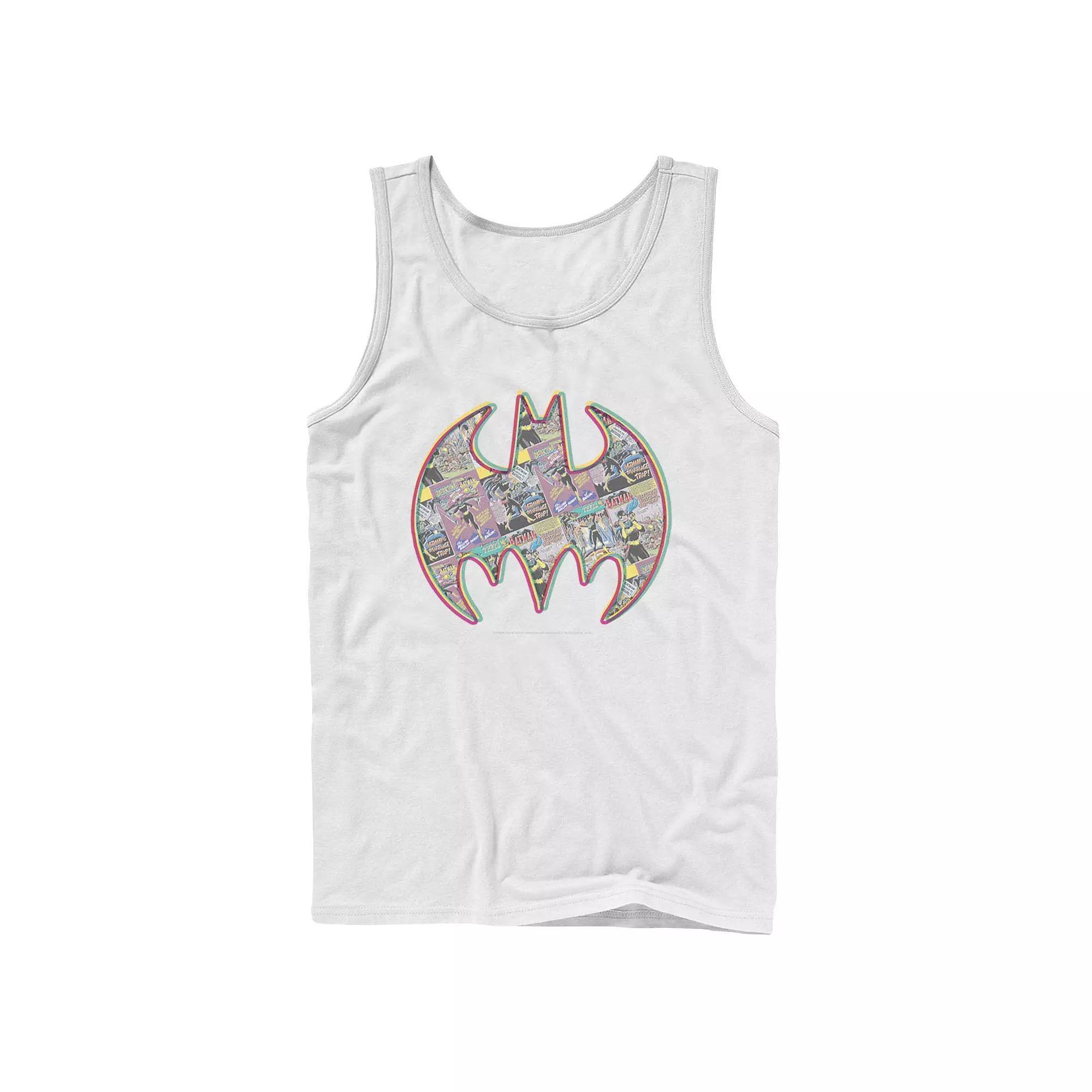 Men's DC Comics Batman Neon Comic Cover Logo Tank Top,  Product Image
