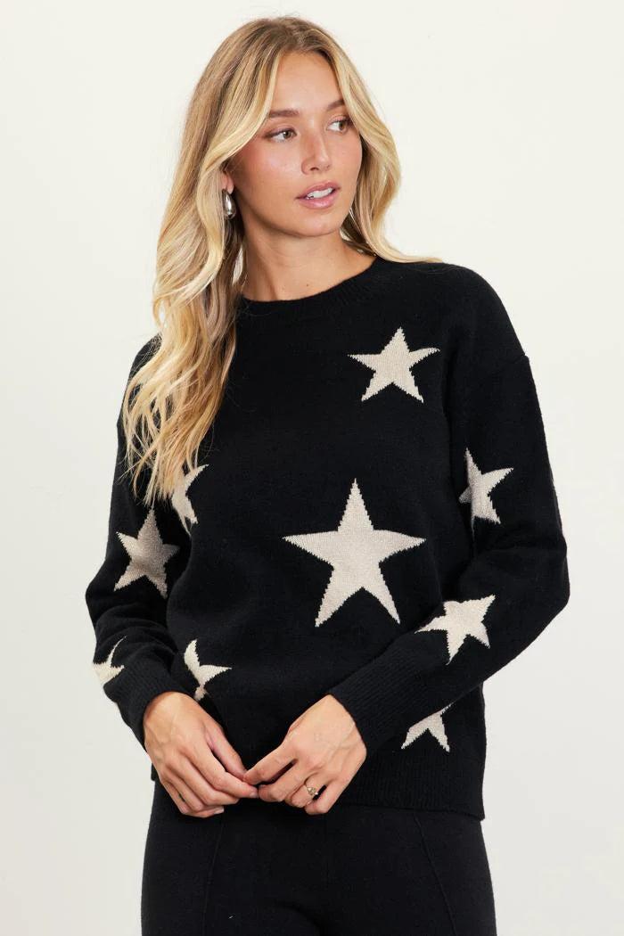 Lurex Star Pattern Sweater Product Image