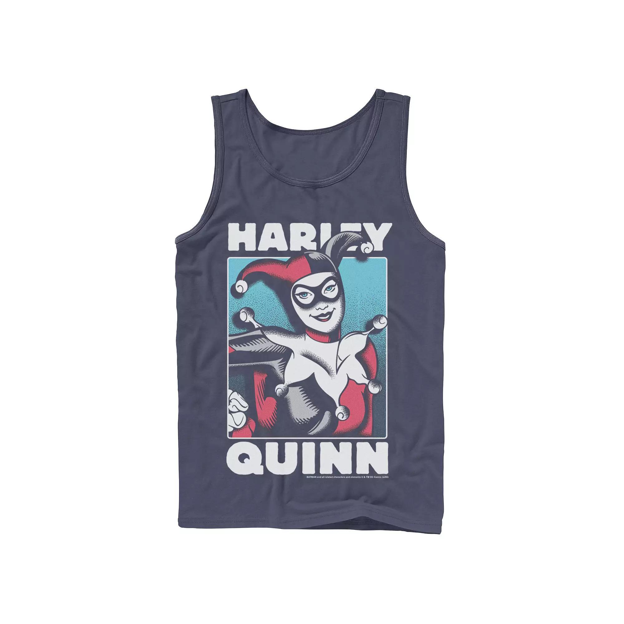 Men's DC Comics Harley Quinn Portrait Tank Top, Size: XL, Blue Product Image