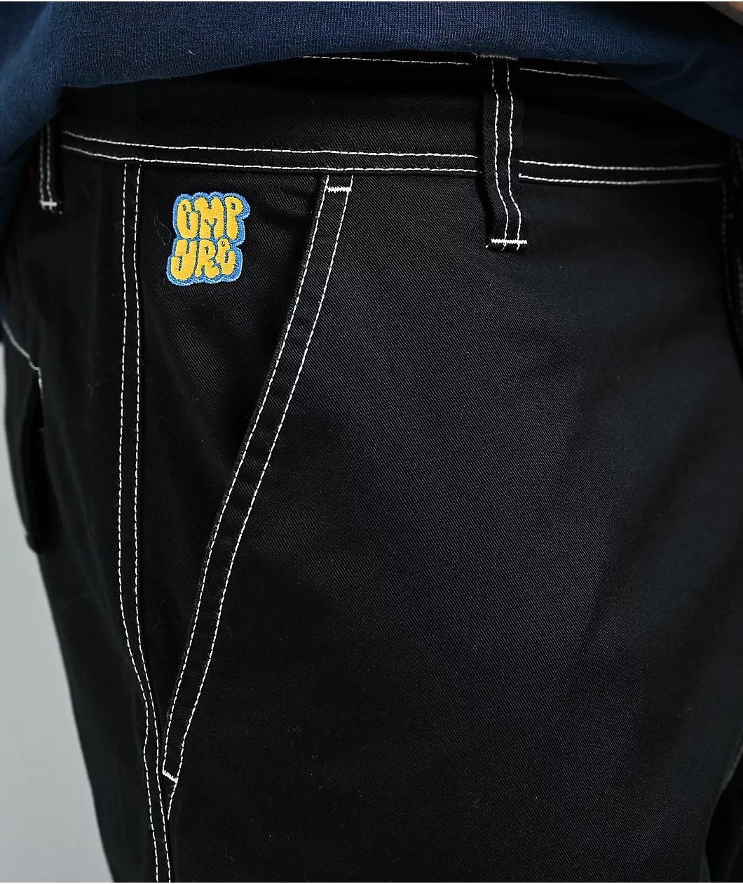 Empyre Ultra Loose Embroidered Cell Phone Black Cargo Pants Product Image