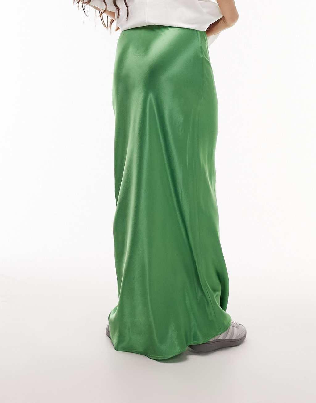 Topshop satin bias maxi skirt Product Image